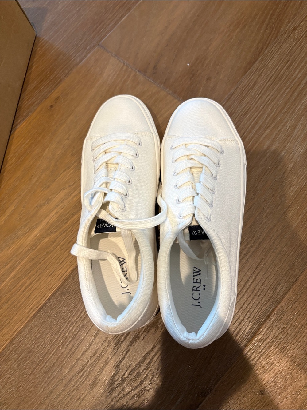 J. Crew Cream Canvas Low-Top Sneakers
